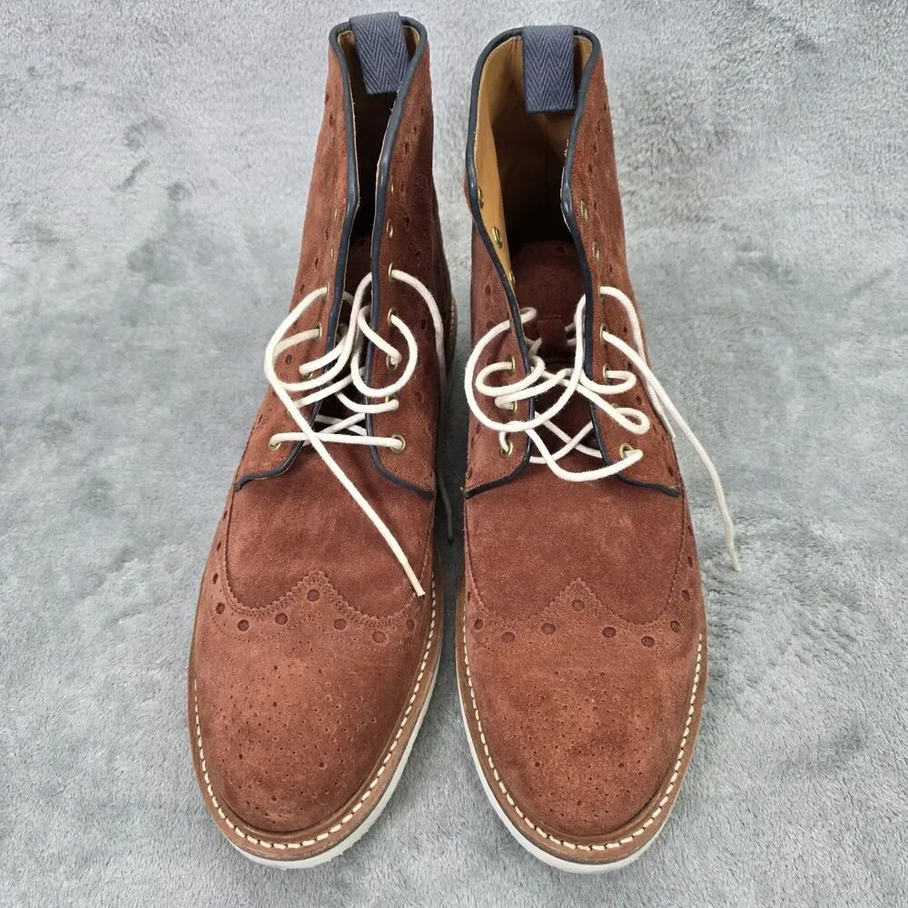Oliver Sweeney Men's Walberswick Brown Suede Boots Size US 10 UK 9